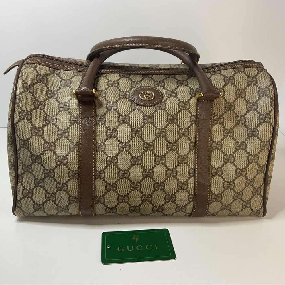 Authentic Gucci Interlocking GG Monogram Boston Doctor Satchel